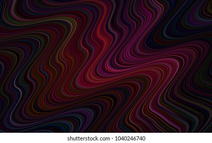 Dark Red vector pattern with lines, ovals. A completely new color illustration in memphis style. Memphis design for your web site.