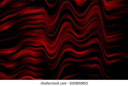Dark Red vector pattern with lines, ovals. Modern gradient abstract illustration with bandy lines. Marble design for your web site.