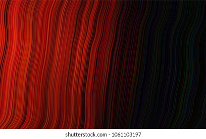 Dark Red vector pattern with lines, ovals. Blurred geometric sample with gradient bubbles.  A completely new marble design for your business.
