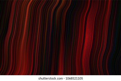 Dark Red vector pattern with lines, ovals. Glitter abstract illustration with wry lines. A new texture for your  ad, booklets, leaflets.