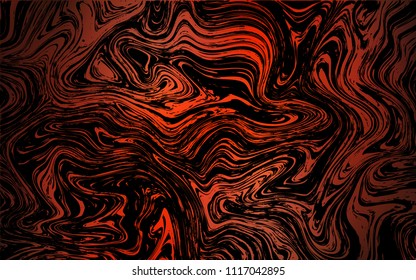 Dark Red vector pattern with lines, ovals. A sample with blurred bubble shapes. A completely new memphis design for your business.