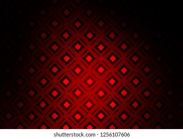 Dark Red vector pattern with lines, rectangles. Shining colorful illustration with lines, rectangles. Smart design for your business advert.