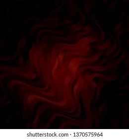Dark Red vector pattern with lines. Colorful abstract illustration with gradient curves. Template for your UI design.