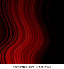 Dark Red vector pattern with lines. Colorful illustration in abstract style with bent lines. Pattern for booklets, leaflets.