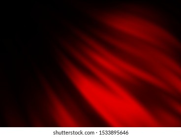 Dark Red vector pattern with lines, ovals. A vague circumflex abstract illustration with gradient. A completely new template for your business design.