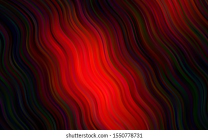 Dark Red vector pattern with lines, ovals. Geometric illustration in marble style with gradient.  Marble style for your business design.