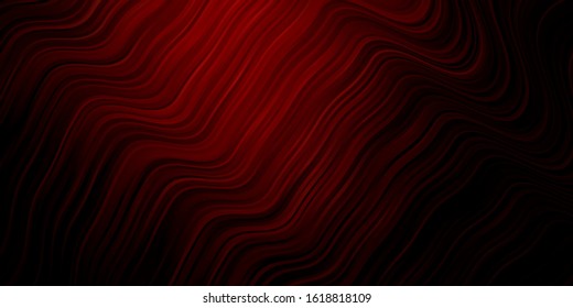 Dark Red vector pattern with lines. Colorful illustration in circular style with lines. Smart design for your promotions.
