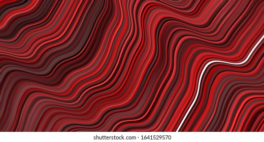 Dark Red vector pattern with lines. Colorful geometric sample with gradient curves.  Best design for your ad, poster, banner.