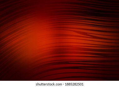 Dark Red vector pattern with lines. A shining illustration, which consists of curved lines. Texture for booklets, leaflets.