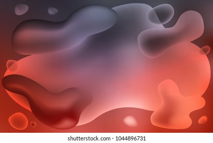 Dark Red vector pattern with liquid shapes. Shining crooked illustration in memphis style. A completely new memphis design for your business.