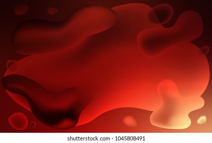 Dark Red vector pattern with liquid shapes. A vague circumflex abstract illustration with gradient. A completely new memphis design for your business.