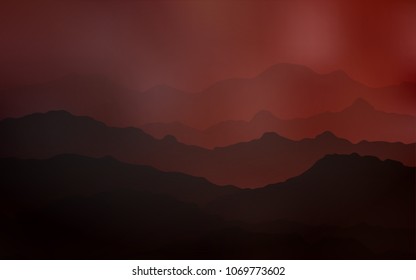 Dark Red vector pattern with liquid shapes. Brand-new colored illustration in mountain style with gradient. Textured wave pattern for backgrounds.