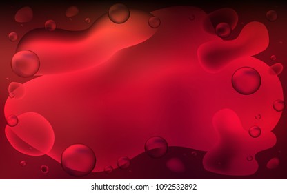 Dark Red vector pattern with liquid shapes. A sample with blurred bubble shapes. Brand-new design for your ads, poster, banner.