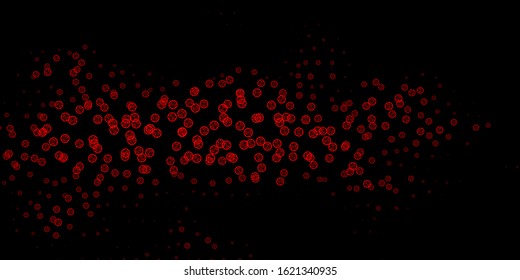 Dark Red vector pattern with magic elements. Colorful vintage illustration with gradient alchemy shapes. Background for esoteric, mystic designs.