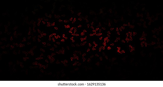 Dark Red vector pattern with magic elements. Illustration with magical signs of spiritual power. Best design halloween events.