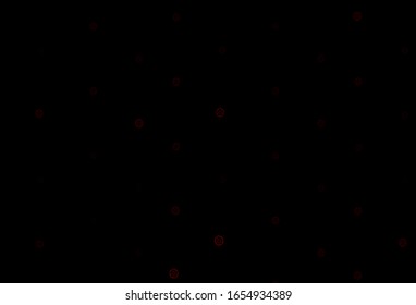 Dark Red vector pattern with magic elements. Illustration with magical signs of spiritual power. Simple design for occult depiction.