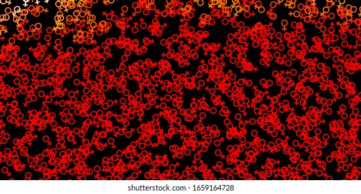 Dark Red vector pattern with magic elements. Abstract illustration with gothic gradient shapes. Simple design for occult depiction.