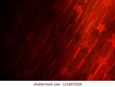 Dark Red vector pattern with narrow lines. Decorative shining illustration with lines on abstract template. The pattern can be used as ads, poster, banner for commercial.