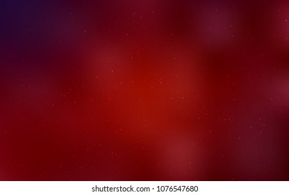Dark Red vector pattern with night sky stars. Glitter abstract illustration with colorful cosmic stars. Pattern for astrology websites.