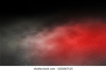 Dark Red vector pattern with night sky stars. Shining colored illustration with bright astronomical stars. Pattern for futuristic ad, booklets.