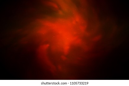 Dark Red vector pattern with night sky stars. Space stars on blurred abstract background with gradient. Pattern for astrology websites.