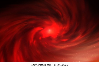 Dark Red vector pattern with night sky stars. Modern abstract illustration with Big Dipper stars. Template for cosmic backgrounds.