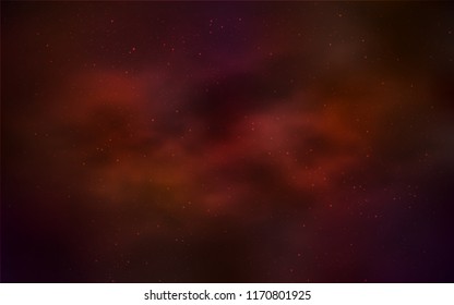 Dark Red vector pattern with night sky stars. Modern abstract illustration with Big Dipper stars. Pattern for futuristic ad, booklets.