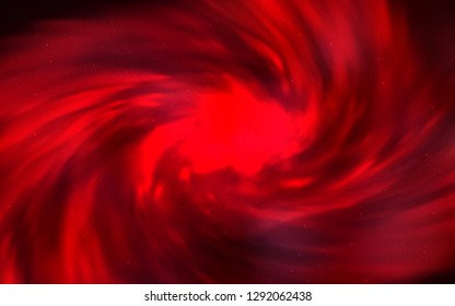 Dark Red vector pattern with night sky stars. Space stars on blurred abstract background with gradient. Best design for your ad, poster, banner.