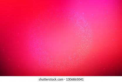 Dark Red vector pattern with night sky stars. Space stars on blurred abstract background with gradient. Best design for your ad, poster, banner.