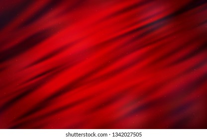 Dark Red vector pattern with night sky stars. Blurred decorative design in simple style with galaxy stars. Smart design for your business advert.