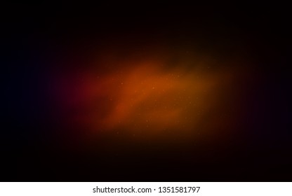 Dark Red vector pattern with night sky stars. Glitter abstract illustration with colorful cosmic stars. Pattern for astrology websites.
