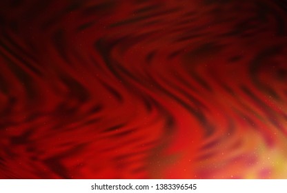 Dark Red vector pattern with night sky stars. Shining colored illustration with bright astronomical stars. Pattern for futuristic ad, booklets.