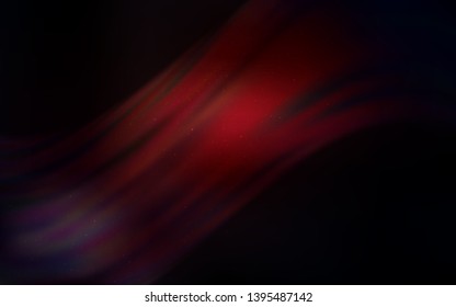 Dark Red vector pattern with night sky stars. Space stars on blurred abstract background with gradient. Best design for your ad, poster, banner.