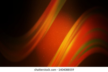 Dark Red vector pattern with night sky stars. Shining colored illustration with bright astronomical stars. Best design for your ad, poster, banner.