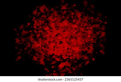 Dark Red vector pattern in polygonal style. Glitter abstract illustration with triangular shapes. Best design for your ad, poster, banner.