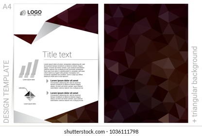 Dark Red vector  pattern for posters. Abstract booklet on colored background with gradient. Completely new template for your brand book.