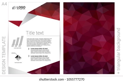 Dark Red vector  pattern for posters. Booklet with textbox on colorful abstract background. New design for a poster, banner of your website.