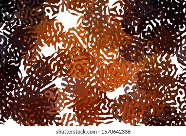 Dark Red vector pattern with random forms. Modern abstract illustration with colorful random forms. Best smart design for your business.