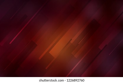 Dark Red vector pattern with sharp lines. Glitter abstract illustration with colored sticks. Smart design for your business advert.