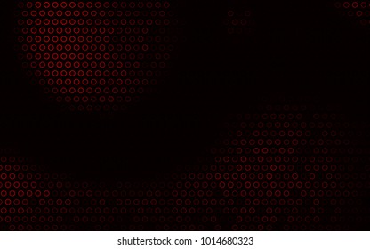 Dark Red vector  pattern with spheres. Beautiful colored illustration with blurred circles in nature style. The pattern can be used for ads, leaflets of liquid.