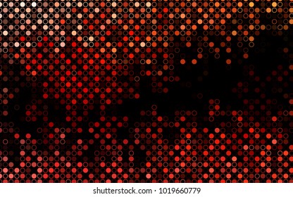 Dark Red vector  pattern with spheres. Modern abstract illustration with colorful water drops. The pattern can be used for aqua ad, booklets.