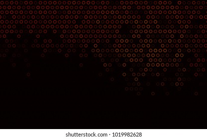 Dark RED vector  pattern with spheres. Abstract illustration with colored bubbles in nature style. Pattern can be used as texture of water, rain drops.