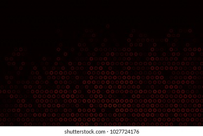Dark Red vector  pattern with spheres. Abstract illustration with colored bubbles in nature style. Pattern can be used as texture of water, rain drops.