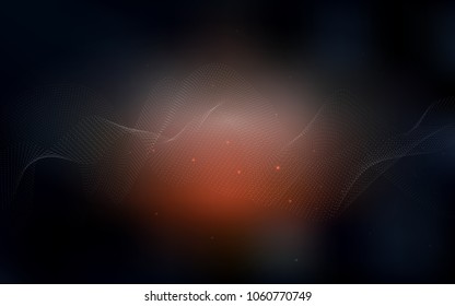 Dark Red vector pattern with spheres. Glitter abstract illustration with blurred drops of rain. Pattern can be used as texture of water, rain drops.