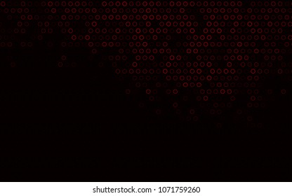 Dark Red vector  pattern with spheres. Illustration with set of shining colorful abstract circles. The pattern can be used for aqua ad, booklets.
