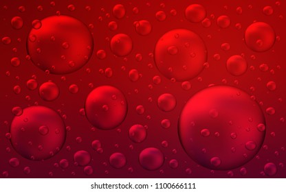 Dark Red vector pattern with spheres. Blurred decorative design in abstract style with bubbles. The pattern can be used for ads, leaflets of liquid.