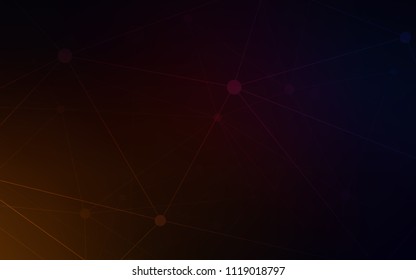 Dark Red vector pattern with spheres, triangles. Abstract illustration with colorful discs and triangles. New design for ad, poster, banner of your website.