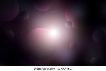Dark Red vector pattern with spheres. Modern abstract illustration with colorful water drops. Completely new template for your brand book.