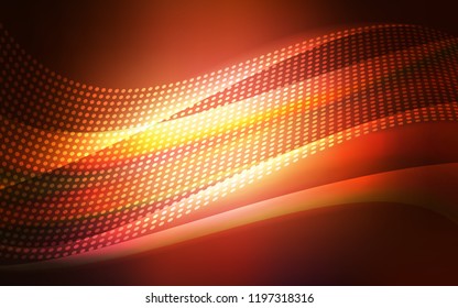 Dark Red vector pattern with spheres, triangles. Abstract illustration with colorful discs and triangles. Pattern for trendy fabric, wallpapers.