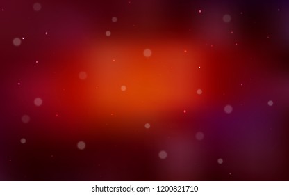 Dark Red vector pattern with spheres. Illustration with set of shining colorful abstract circles. Pattern can be used for beautiful websites.